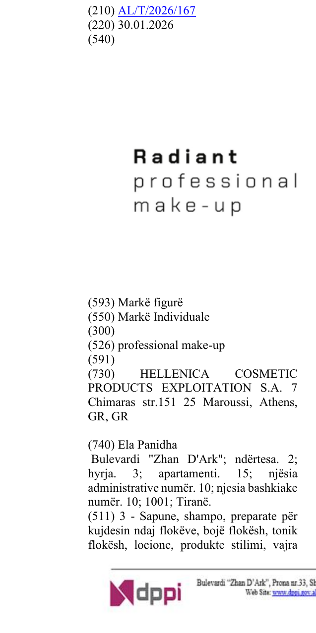 Zëri i markës professional make-up në buletin