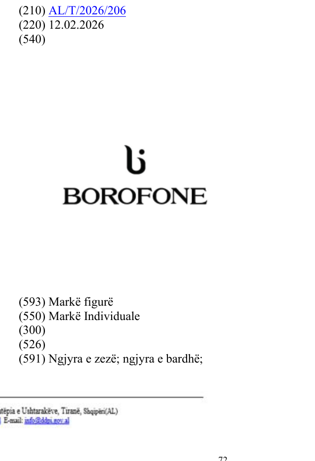 Zëri i markës BOROFONE në buletin