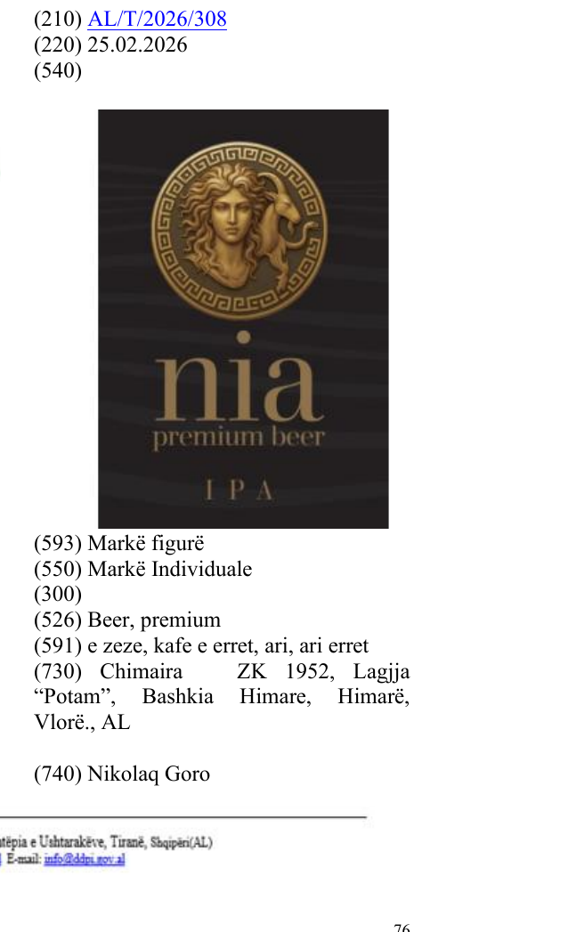 Zëri i markës Beer, premium në buletin