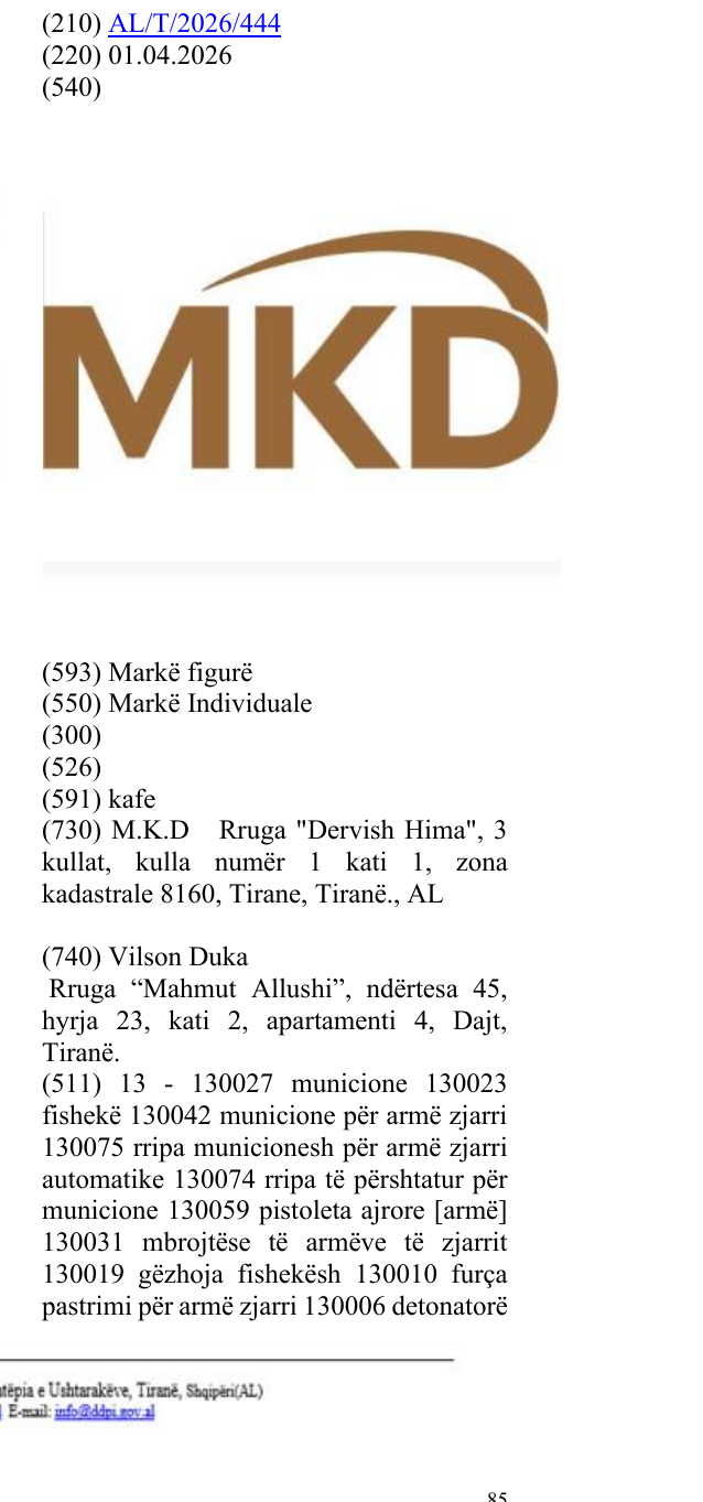 Zëri i markës MKD në buletin
