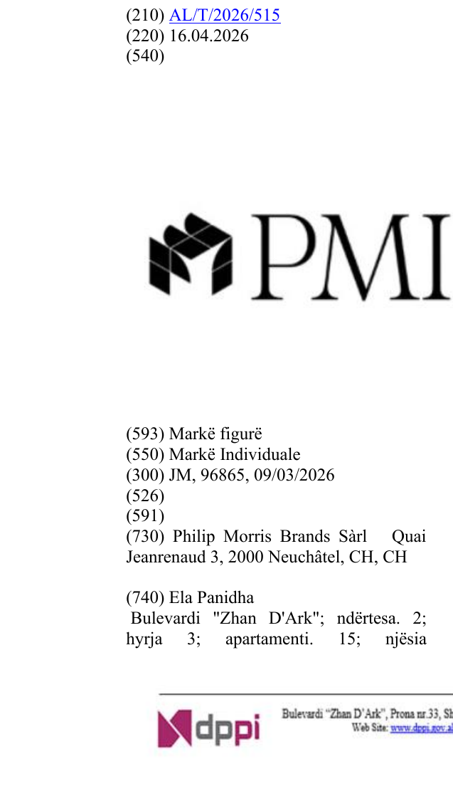 Zëri i markës PMI në buletin