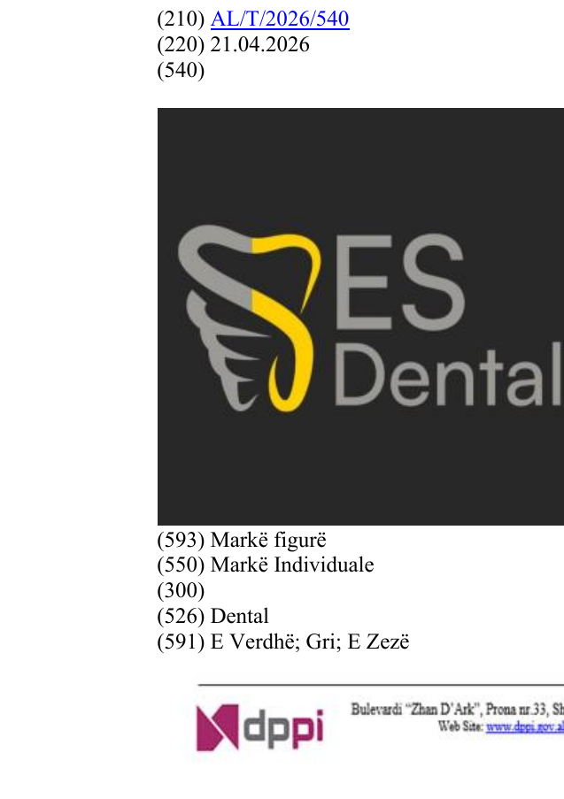 Zëri i markës Dental në buletin