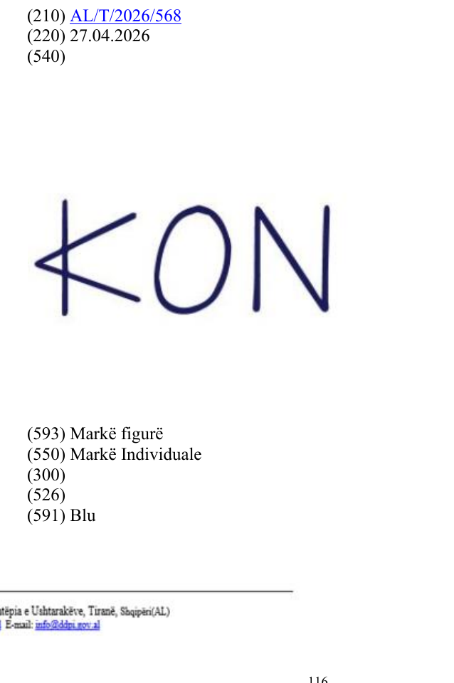 Zëri i markës KON në buletin