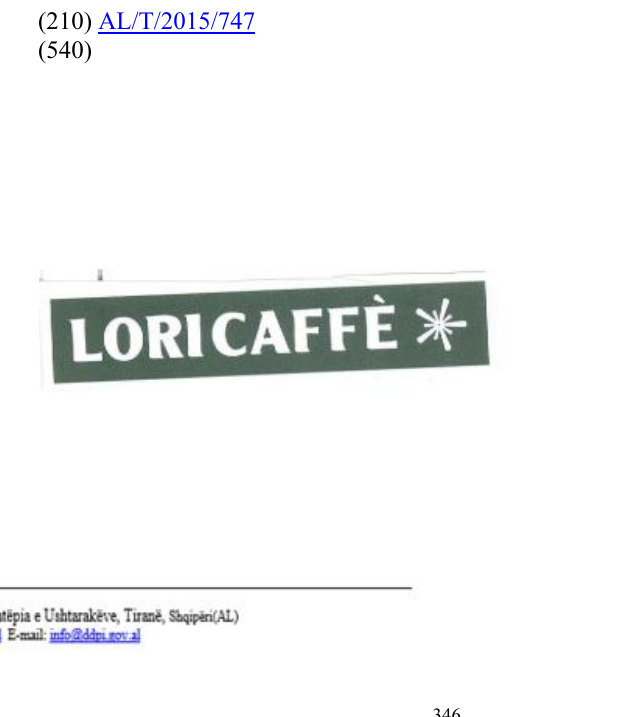 The entry of the trademark 347 in the bulletin