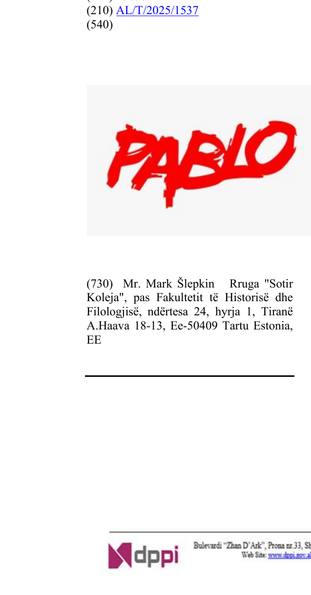 Zëri i markës PABLO në buletin