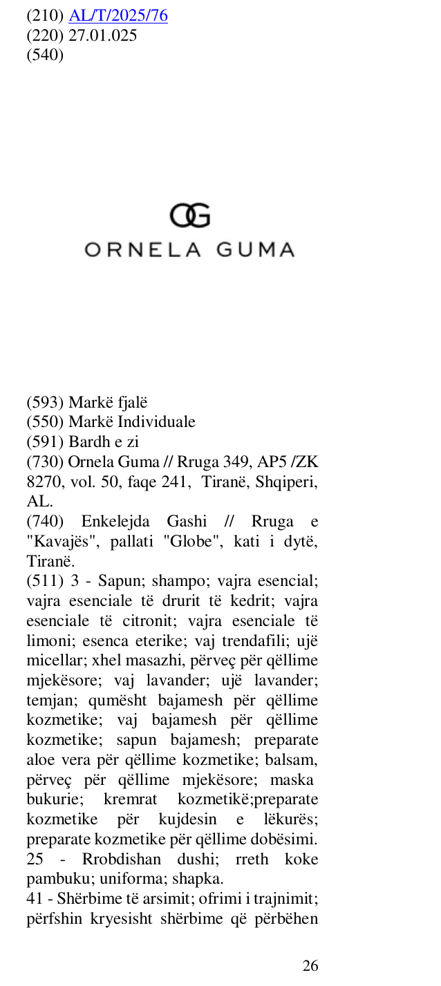 Zëri i markës OG Ornela Guma në buletin