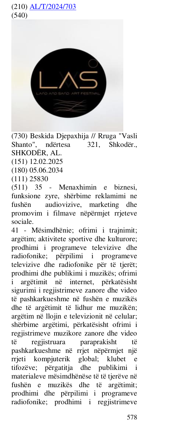 Zëri i markës ART; FESTIVAL në buletin