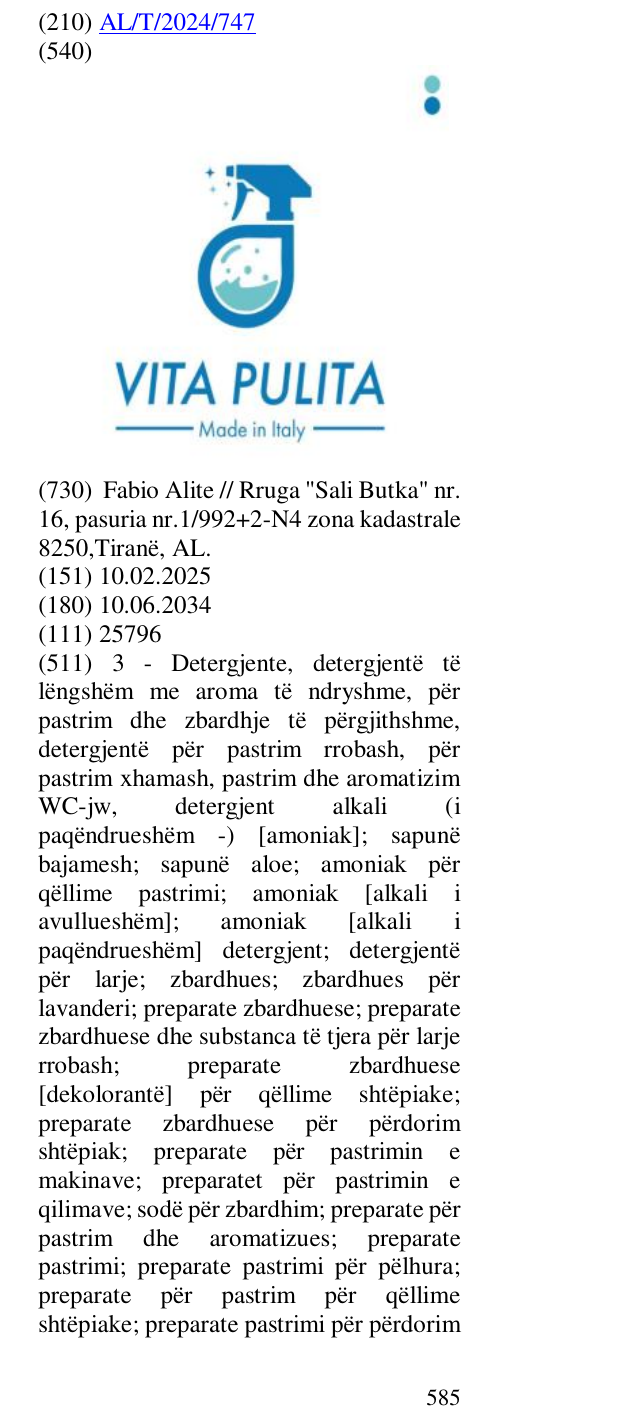 Zëri i markës Made; in; Italy në buletin
