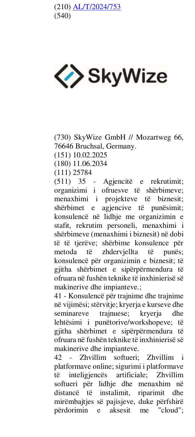Zëri i markës skywize në buletin