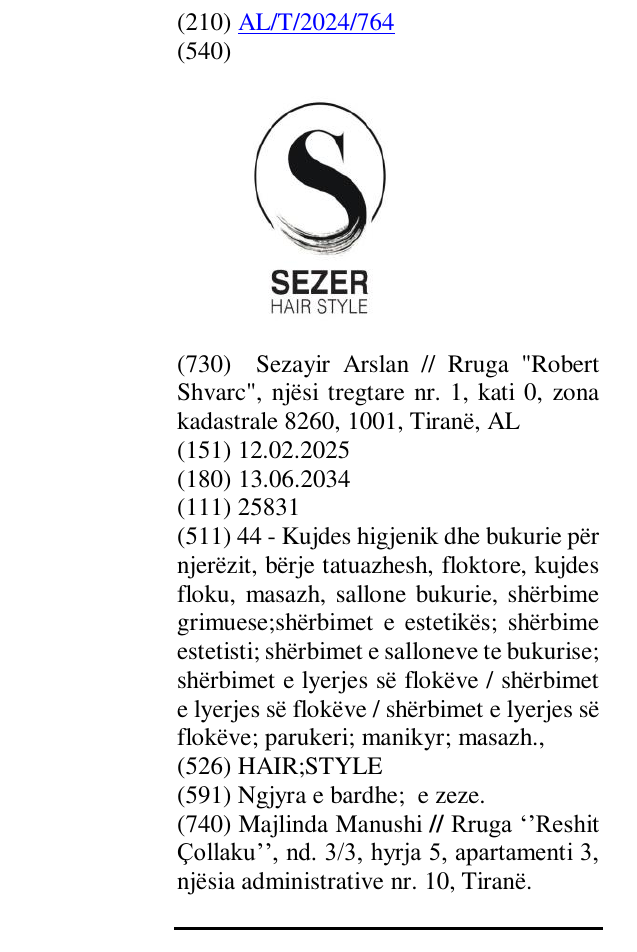 Zëri i markës HAIR;STYLE në buletin