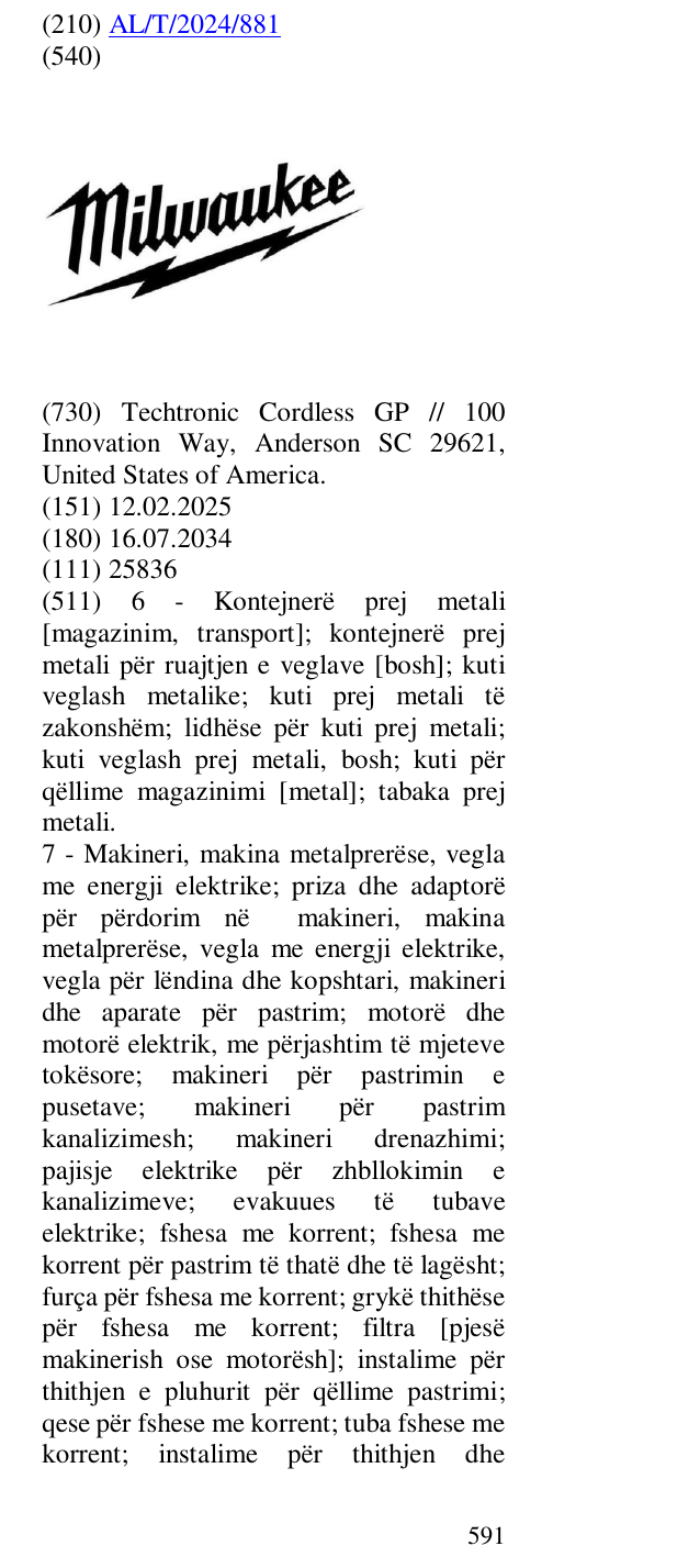 Zëri i markës Milwaukee në buletin