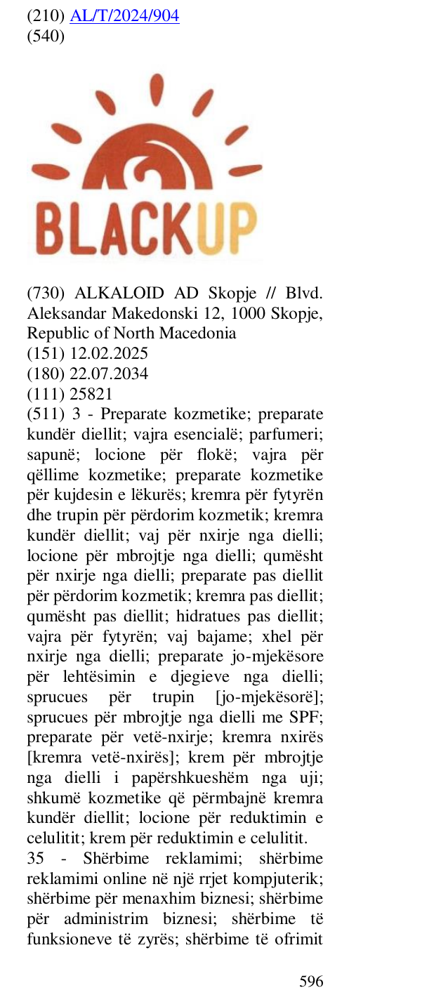 Zëri i markës BLACKUP në buletin