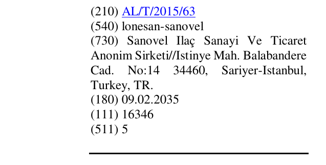 Zëri i markës lonesan-sanovel në buletin
