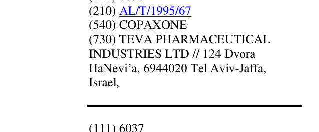 Zëri i markës COPAXONE në buletin
