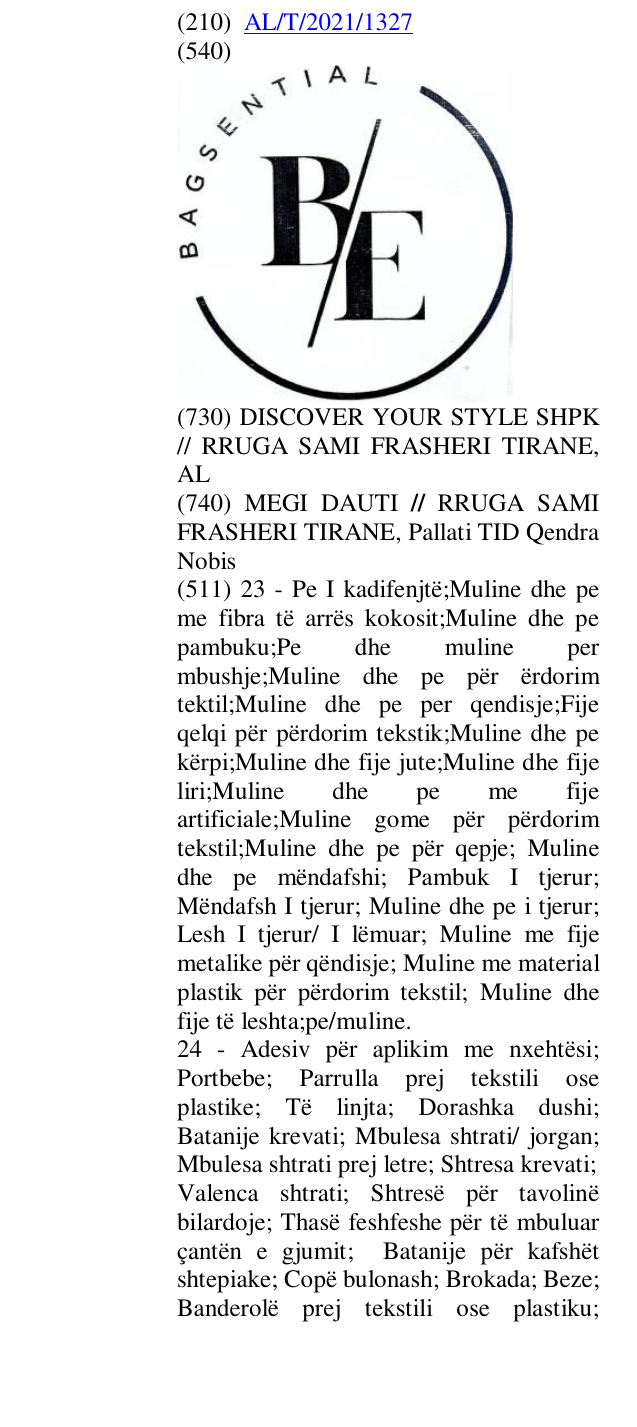 Zëri i markës BAGSENTIAL në buletin