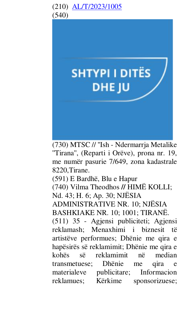 Zëri i markës SHTYPI I DITËS DHE JU në buletin