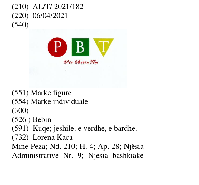 Zëri i markës Bebin në buletin