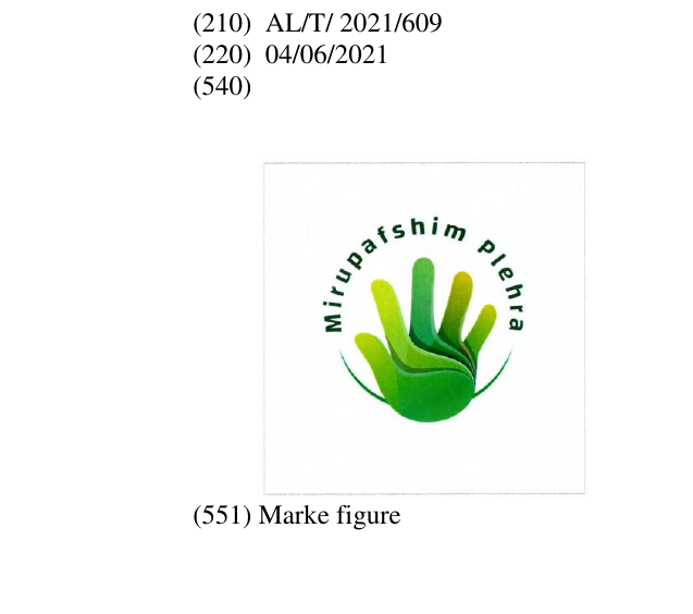 Zëri i markës PLEHRA në buletin