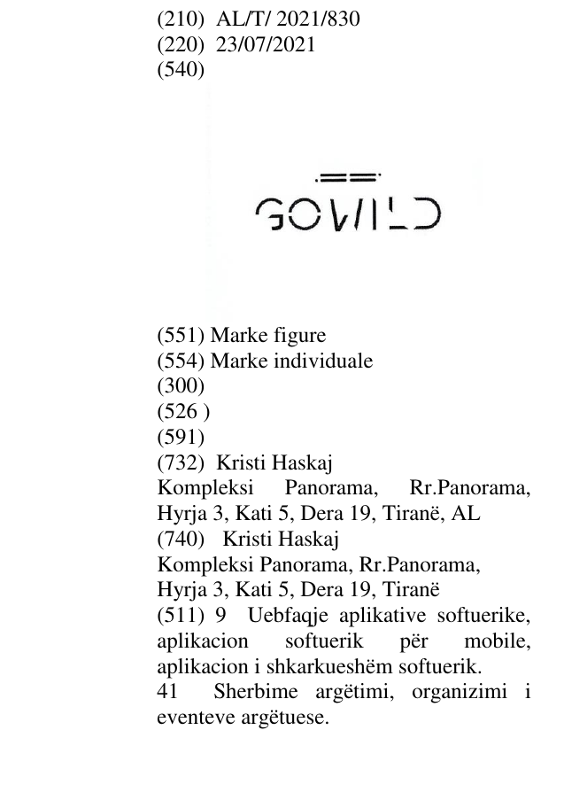 Zëri i markës GOWILD në buletin