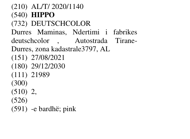 Zëri i markës HIPPO në buletin