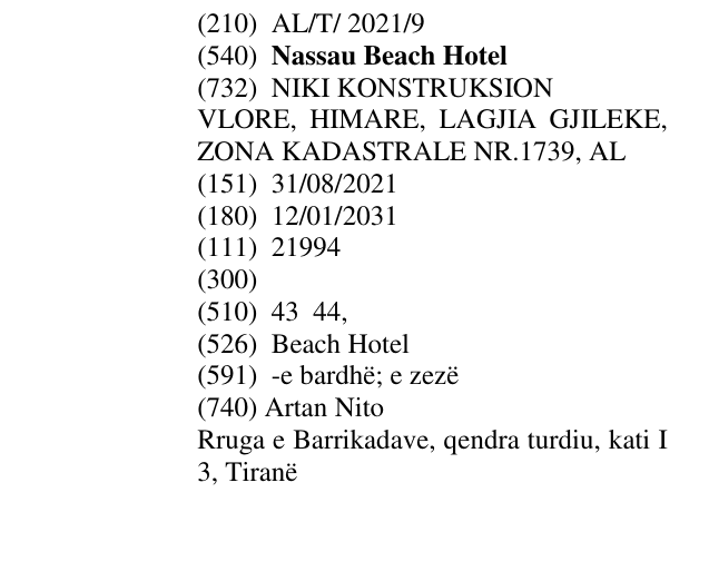 Zëri i markës Nassau Beach Hotel në buletin