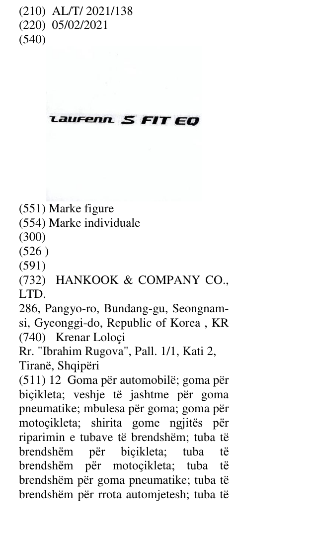 Zëri i markës LAUFENN S FIT EQ në buletin