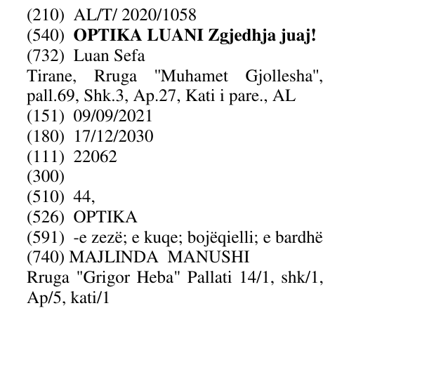 Zëri i markës OPTIKA LUANI Zgjedhja juaj! në buletin