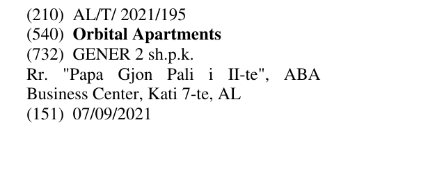 Zëri i markës Orbital Apartments në buletin