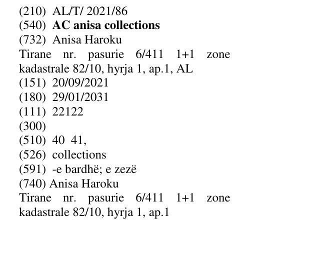 Zëri i markës AC anisa collections në buletin