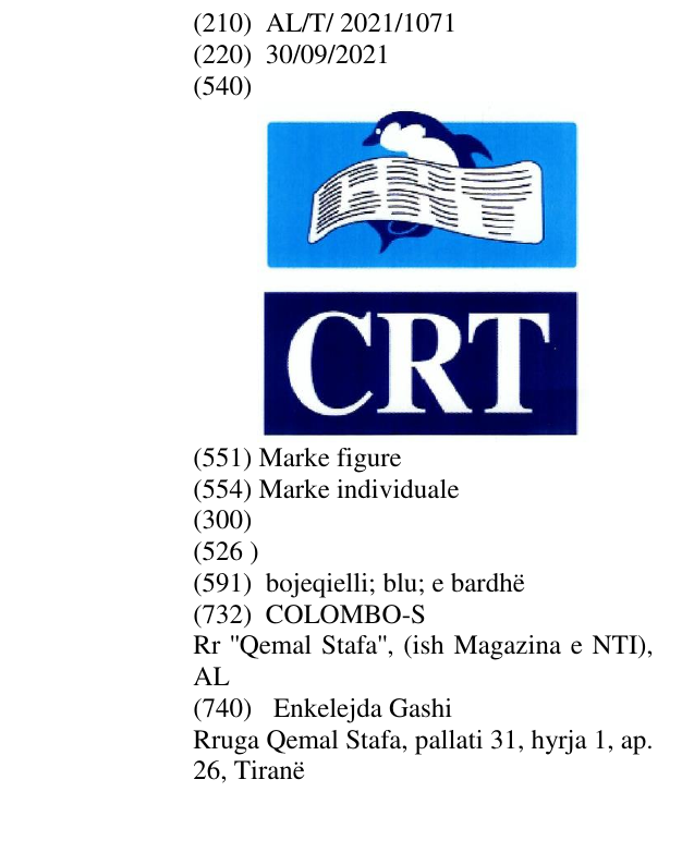 Zëri i markës CRT në buletin