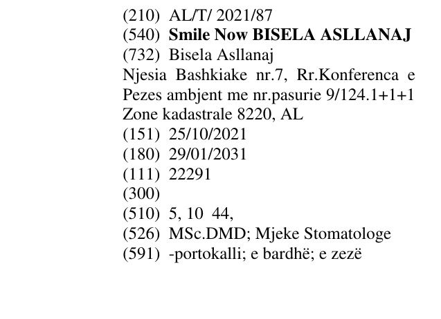 Zëri i markës Smile Now BISELA ASLLANAJ në buletin
