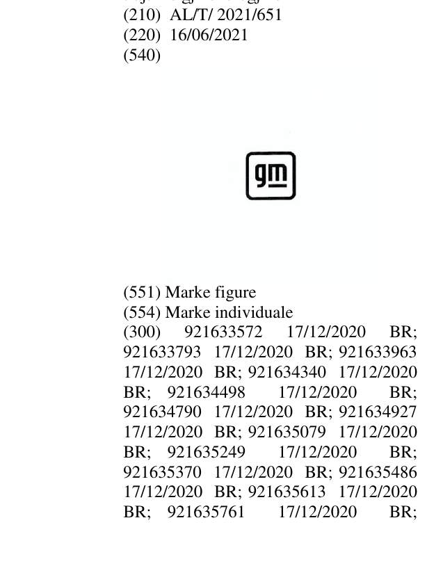 Zëri i markës GM në buletin