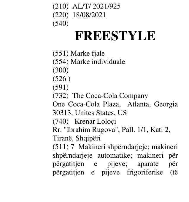 Zëri i markës FREESTYLE në buletin