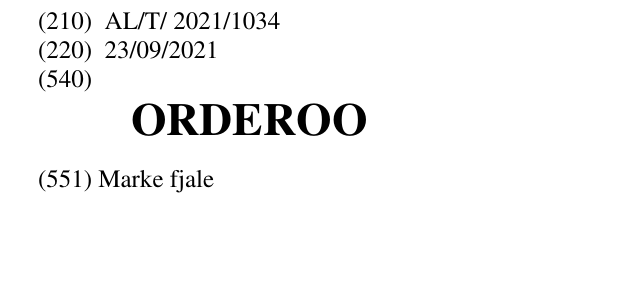 Zëri i markës ORDEROO në buletin