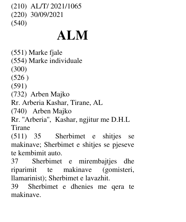 Zëri i markës ALM në buletin