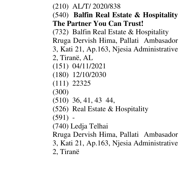 Zëri i markës Balfin Real Estate & Hospitality The Partner You Can Trust! në buletin