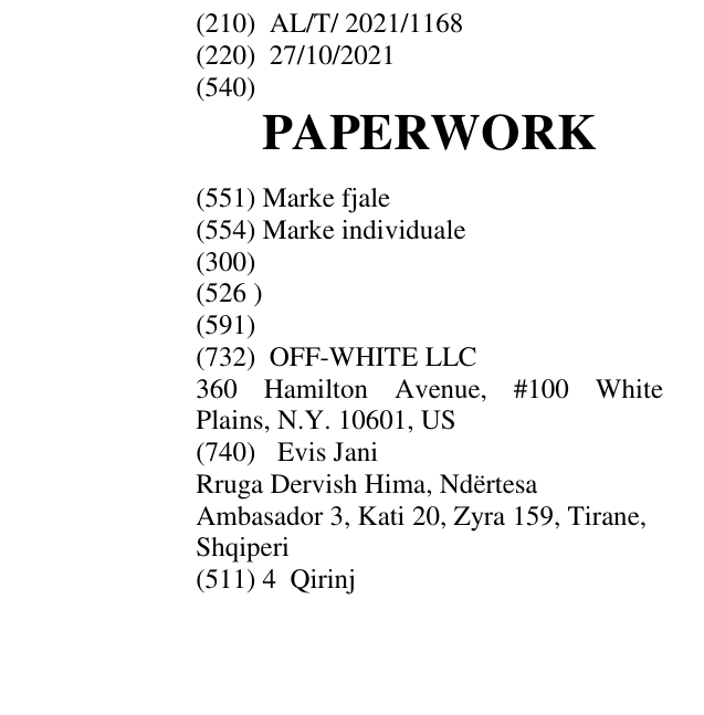 Zëri i markës PAPERWORK në buletin