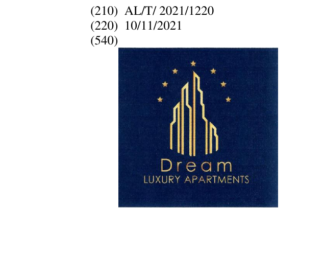 Zëri i markës LUXURY APARTMENTS; si dhe 7 elementet yje në buletin