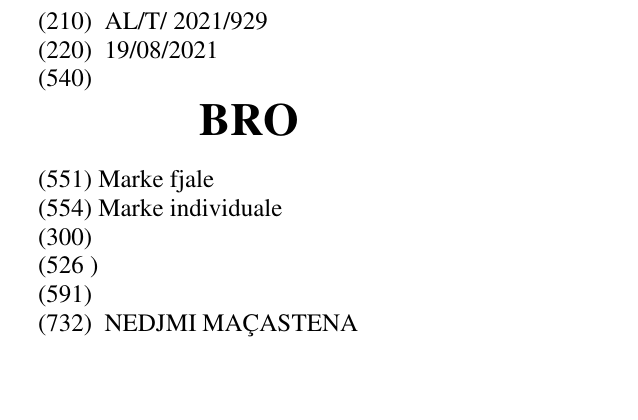 Zëri i markës BRO në buletin