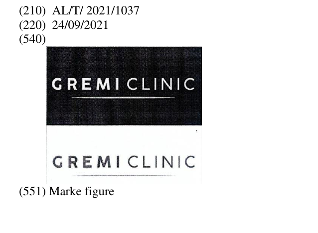 Zëri i markës GREMI CLINIC në buletin