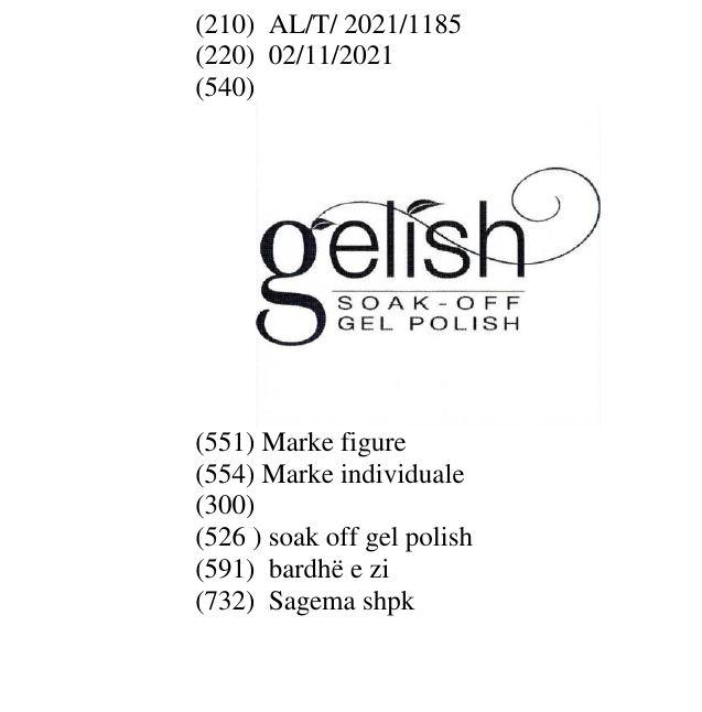 Zëri i markës soak off gel polish në buletin