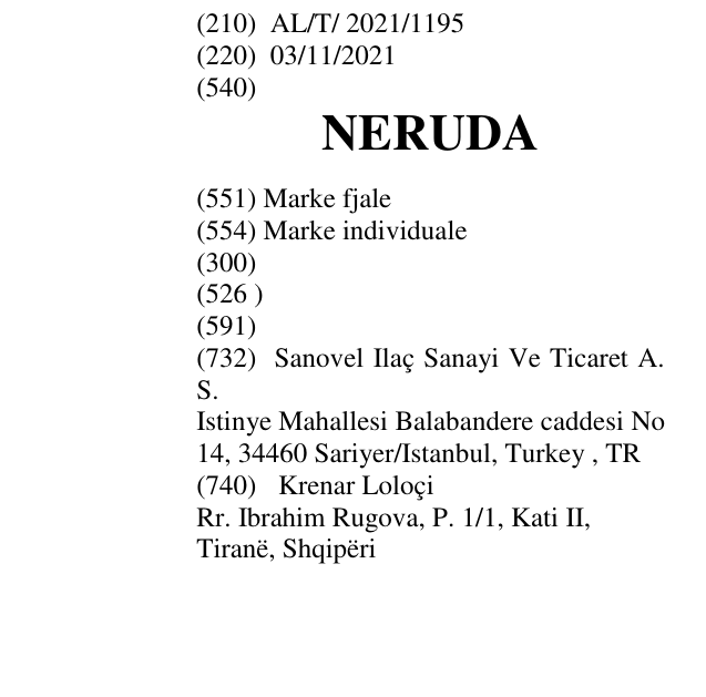 Zëri i markës NERUDA në buletin