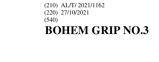 Zëri i markës BOHEM GRIP NO.3 në buletin