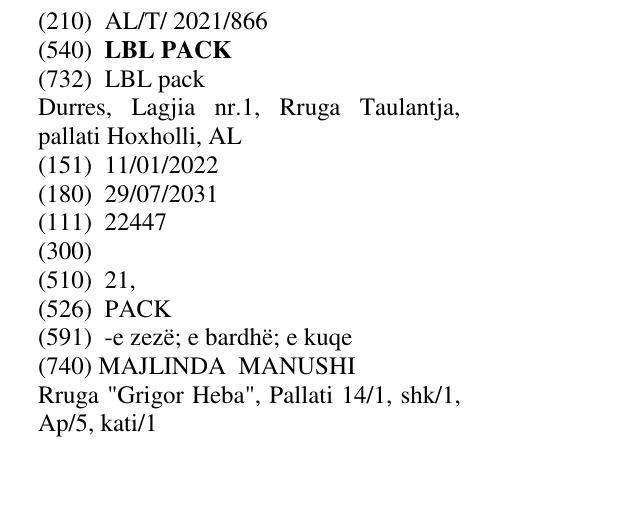 Zëri i markës LBL PACK në buletin