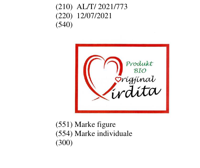 Zëri i markës Produkt Bio Origjinal Mirdita në buletin