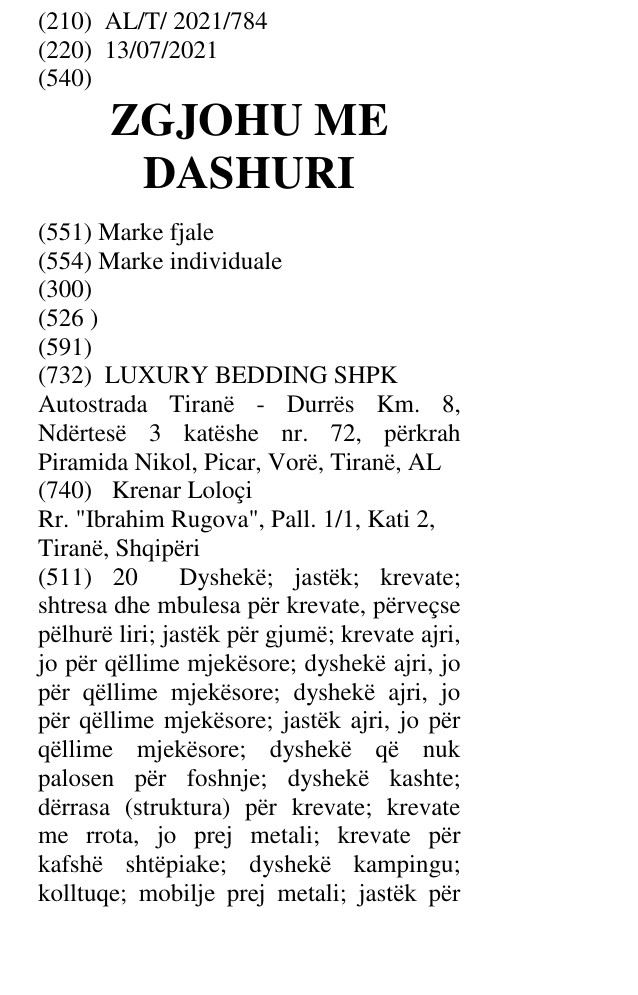 Zëri i markës ZGJOHU ME DASHURI në buletin