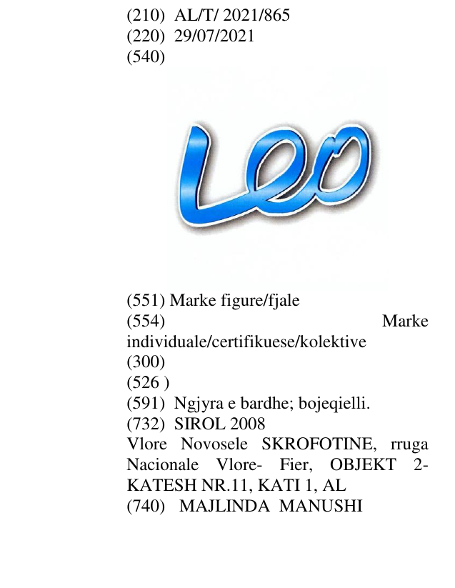 Zëri i markës LEO në buletin