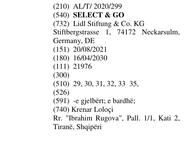 Zëri i markës SELECT & GO në buletin