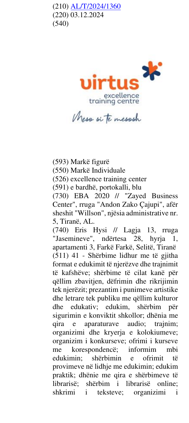 Zëri i markës excellence training center në buletin