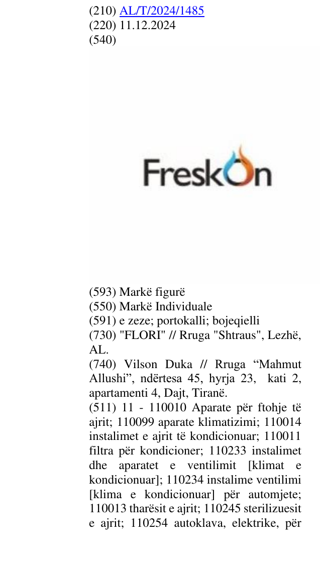 Zëri i markës FreskOn në buletin